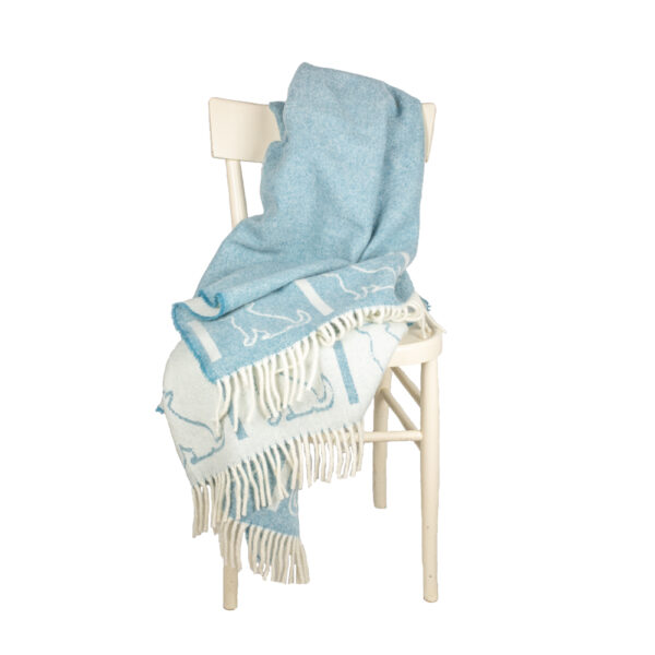 Romney Lambs Wool BLANKET - Dog Design
