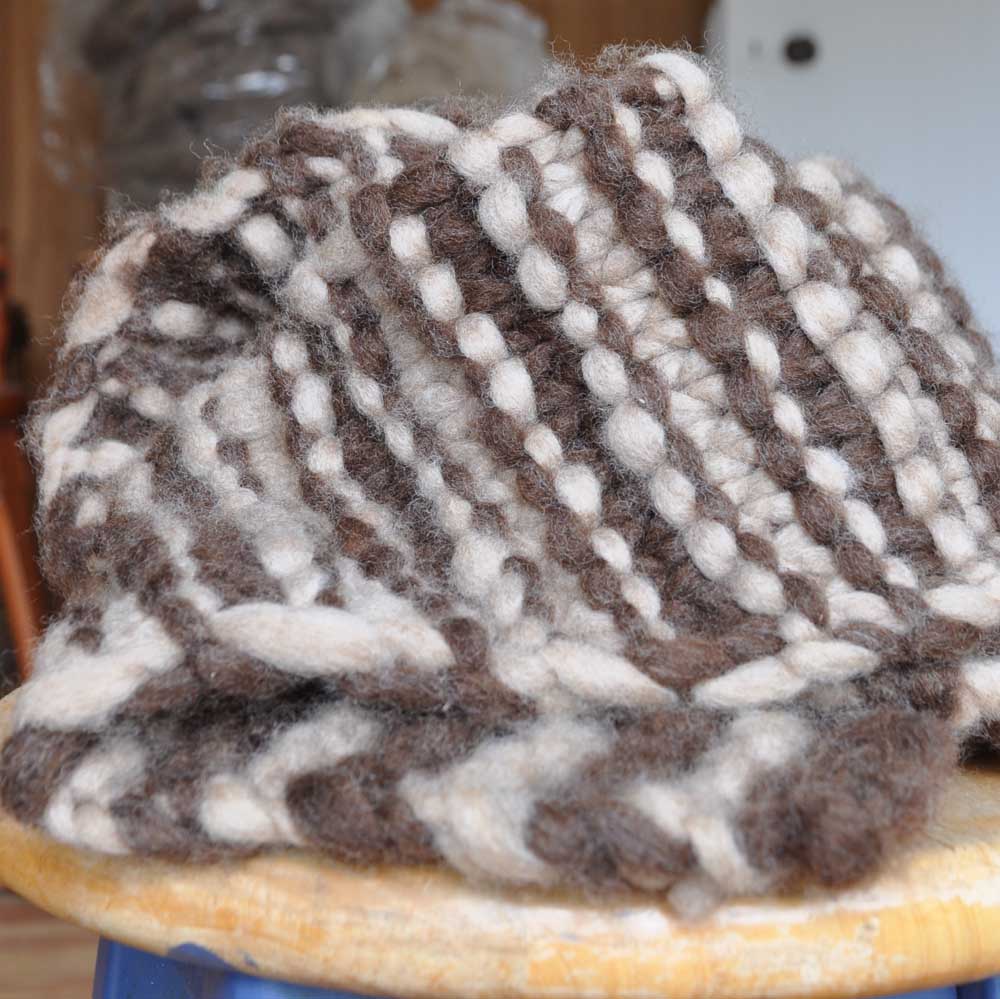 Hand Knitted Chunky Scarf, Corriedale x Romney - Made to Order - Image 3