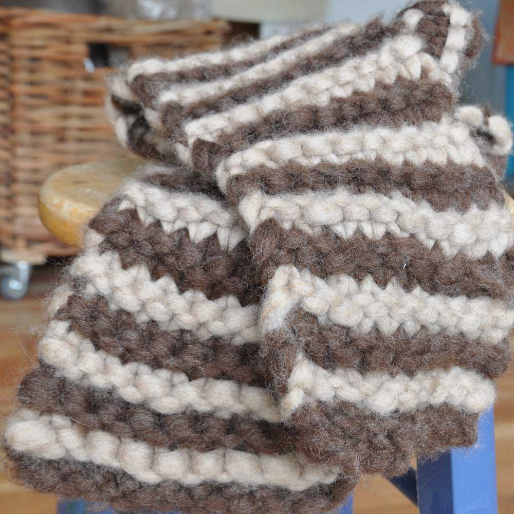 Hand Knitted Chunky Scarf, Corriedale x Romney - Made to Order - Image 2