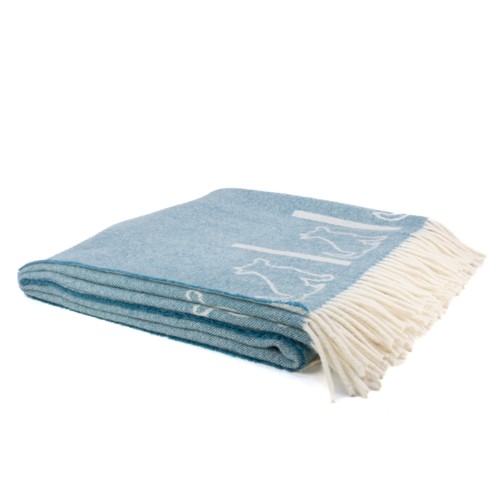 Romney Lambs Wool BLANKET - Dog Design - Image 2