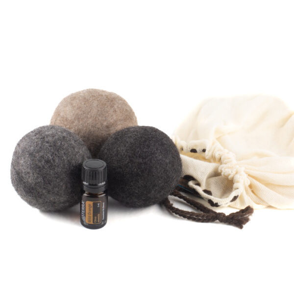 Dryer balls (3pk) with Wild Orange Essential Oil