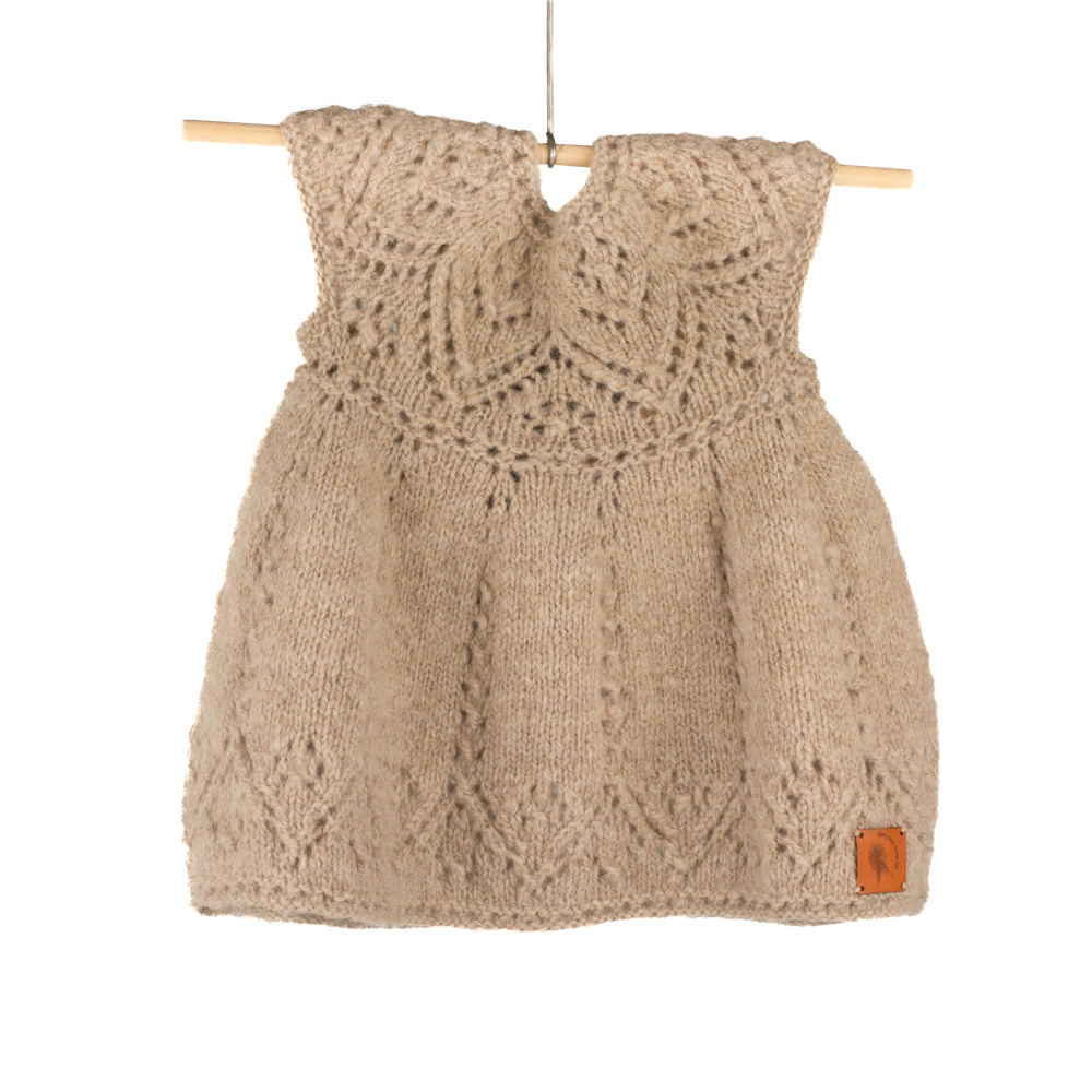 Knitted Handspun Babies Dress