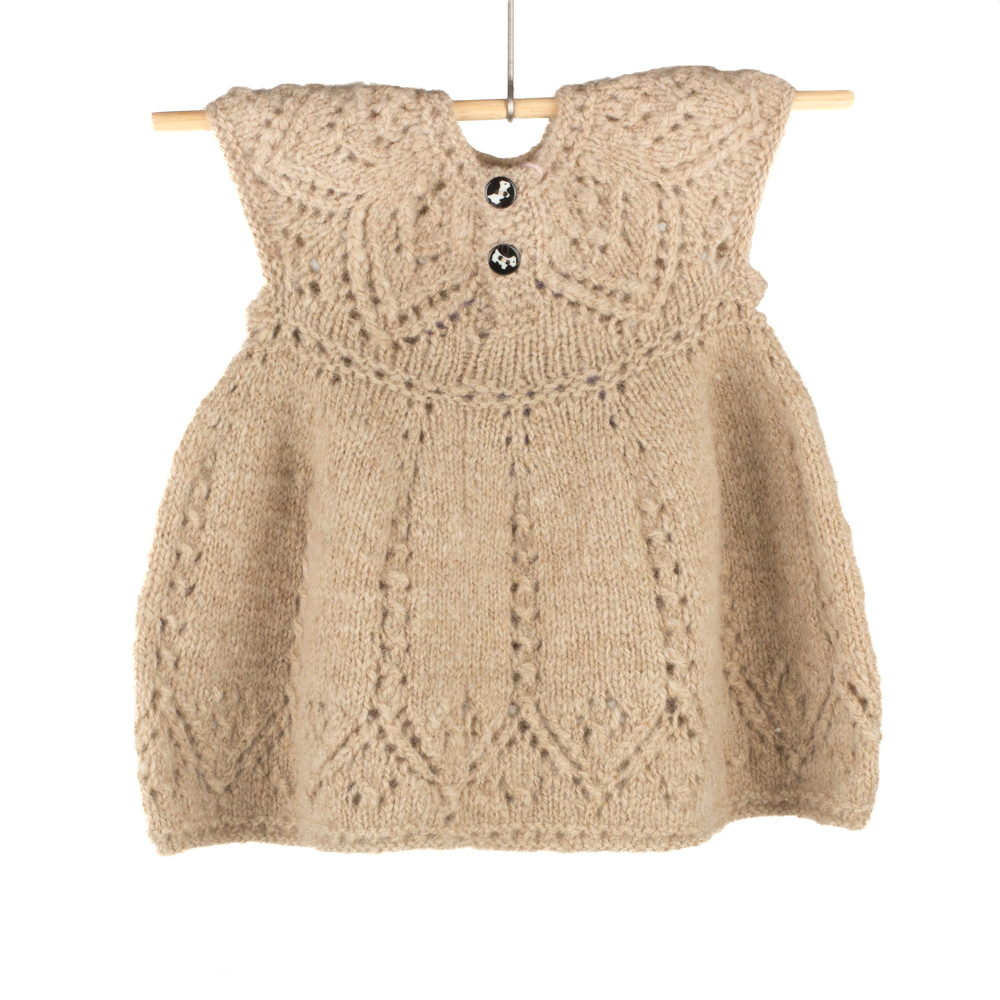 Knitted Handspun Babies Dress - Image 2