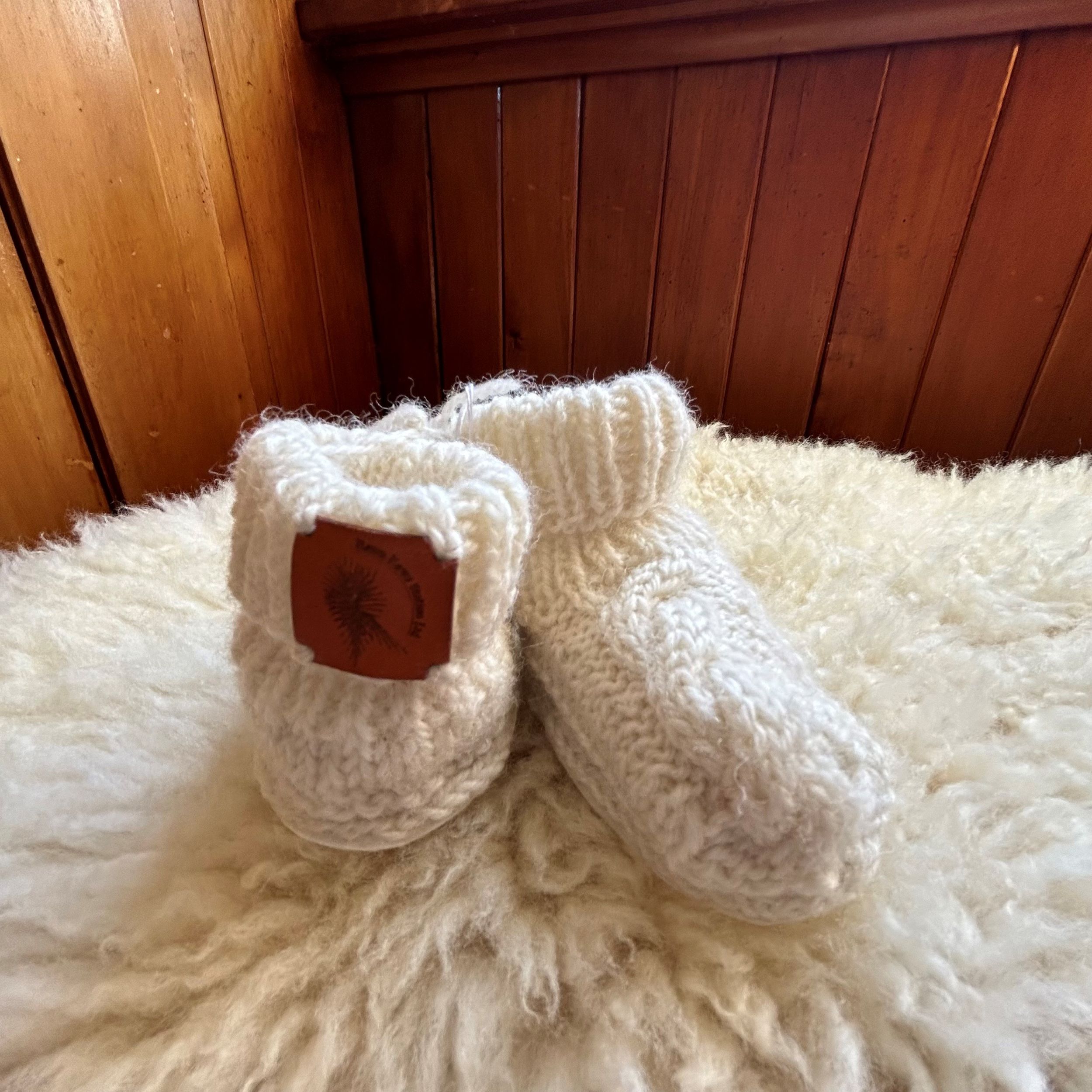 Babies Booties with Sheepskin Soles - Image 4