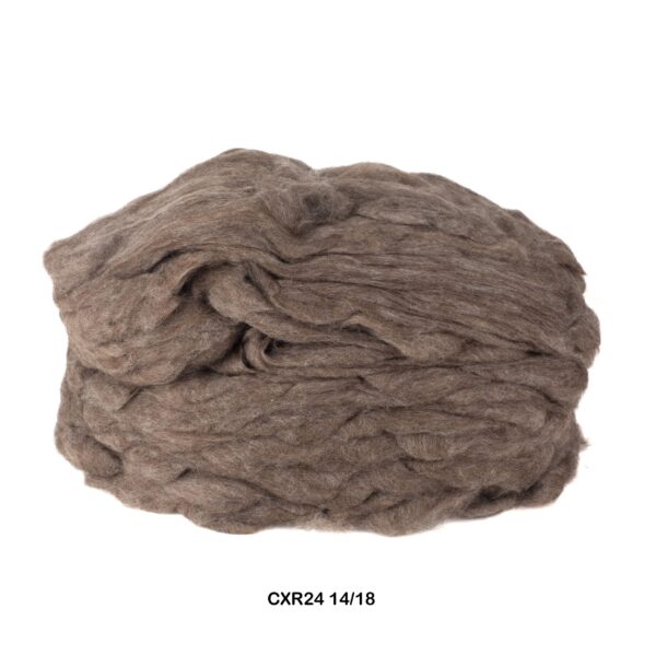 Corriedale x Romney 14/18, Grey Brown - Carded Roving