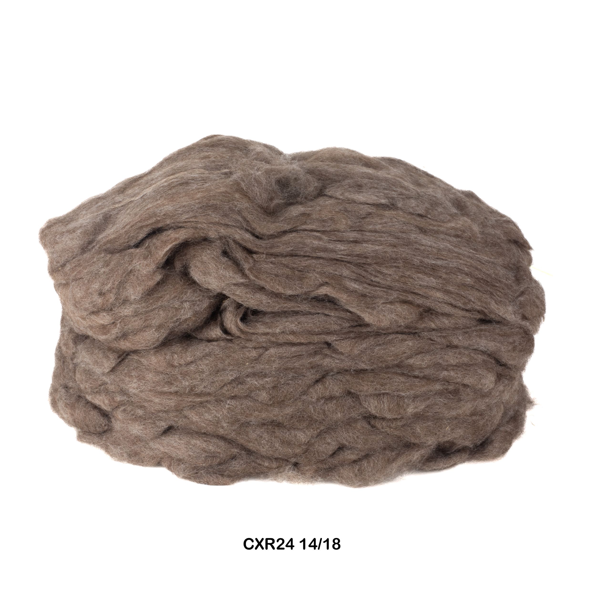 Corriedale x Romney 14/18, Grey Brown - Carded Roving