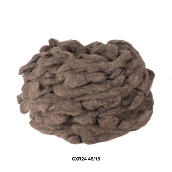 Corriedale x Romney 46/18, Grey Brown - Carded Roving