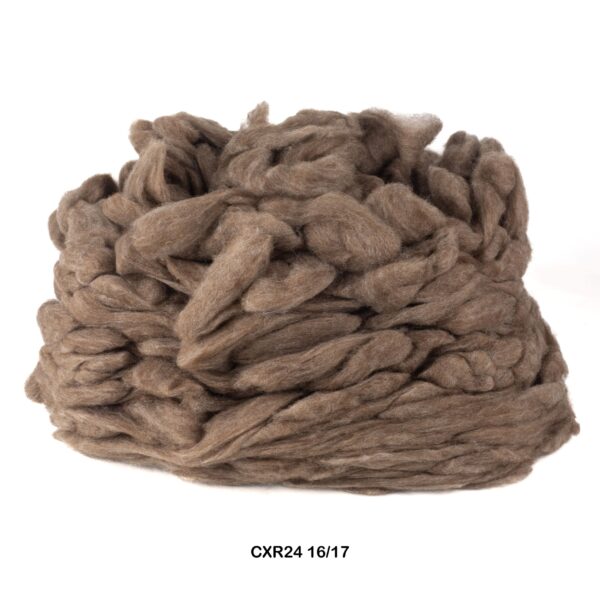Corriedale x Romney 16/17, Mid Grey Brown - Carded Roving