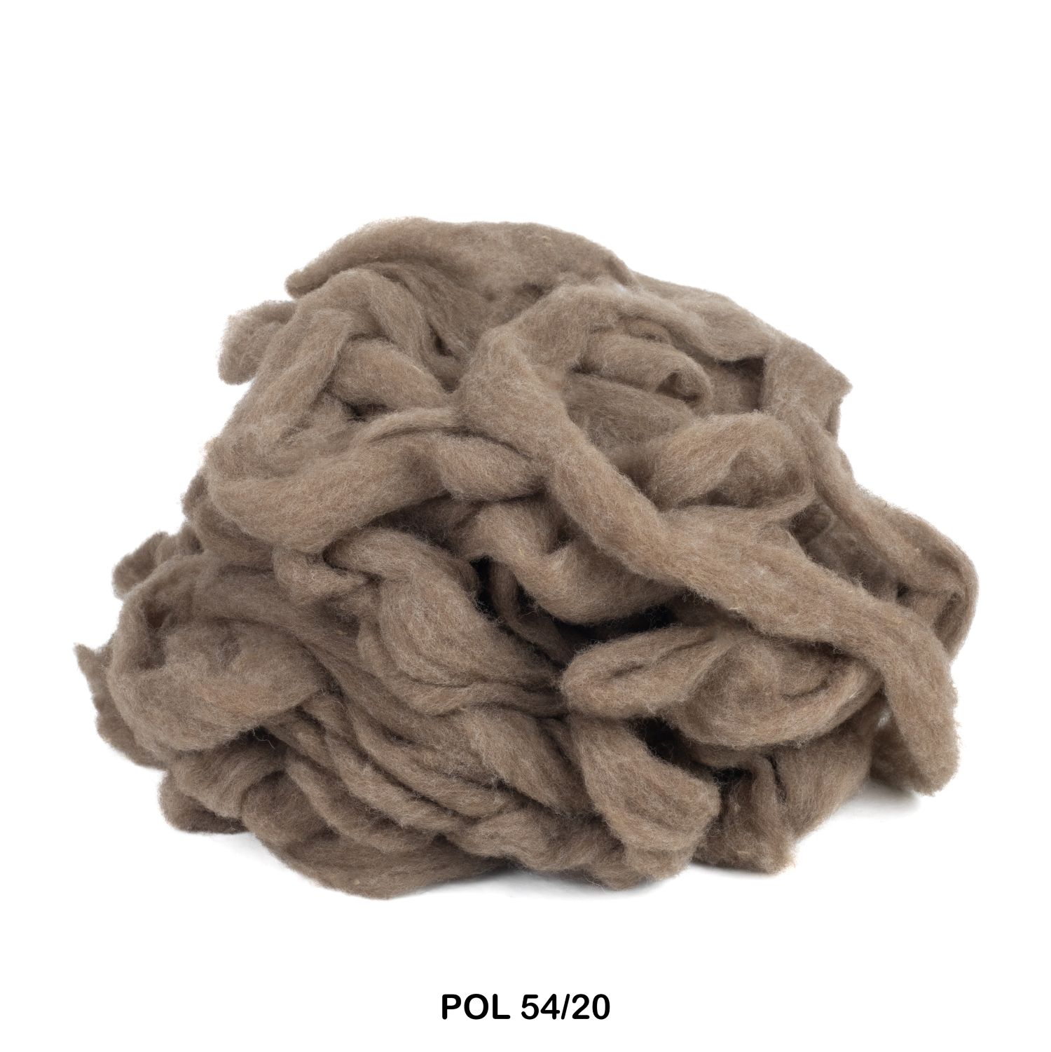 Polwarth 54/20, Mid Brown - Carded Roving